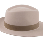 Medium Crown Fedora | The CLUBBER | Custom Handmade Hats Agnoulita Hats 5 | Beige, Men's Fedora, Rabbit fur felt, Teardrop