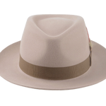 Medium Crown Fedora | The CLUBBER | Custom Handmade Hats Agnoulita Hats 6 | Beige, Men's Fedora, Rabbit fur felt, Teardrop
