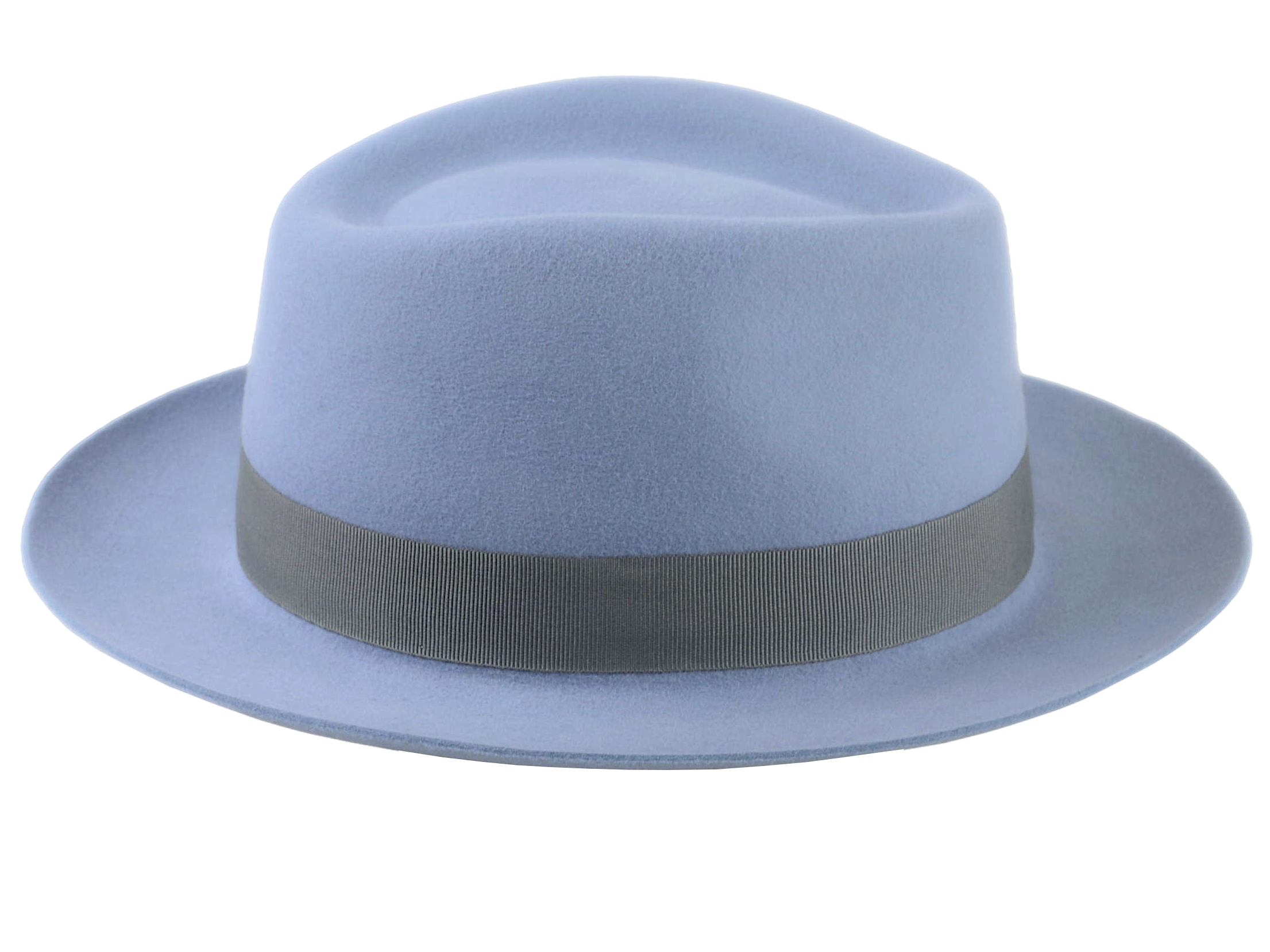 Medium Crown Fedora | The CLUBBER | Custom Handmade Hats Agnoulita Hats 5 | Blue, Light Blue, Men's Fedora, Rabbit fur felt, Teardrop