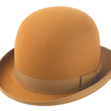 Men's Classic Bowler Hat | The COKE | Custom Handmade Hats Agnoulita Hats 1 | Bowler Hat, Burnt Orange, Rabbit fur felt, Round Crown