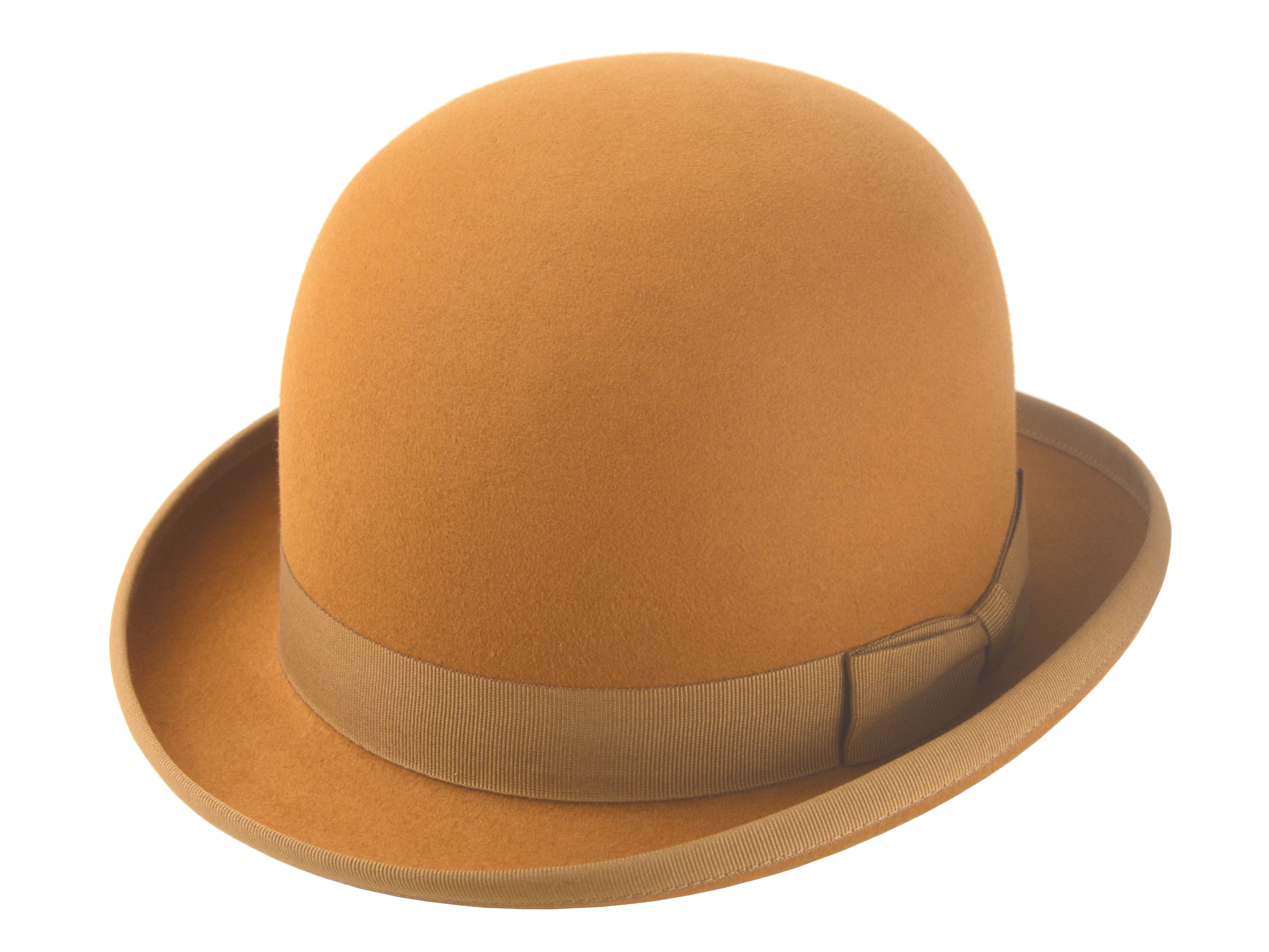 Men's Classic Bowler Hat | The COKE | Custom Handmade Hats Agnoulita Hats 1 | Bowler Hat, Burnt Orange, Rabbit fur felt, Round Crown