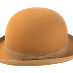 Men's Classic Bowler Hat | The COKE | Custom Handmade Hats Agnoulita Hats 2 | Bowler Hat, Burnt Orange, Rabbit fur felt, Round Crown