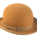Men's Classic Bowler Hat | The COKE | Custom Handmade Hats Agnoulita Hats 3 | Bowler Hat, Burnt Orange, Rabbit fur felt, Round Crown