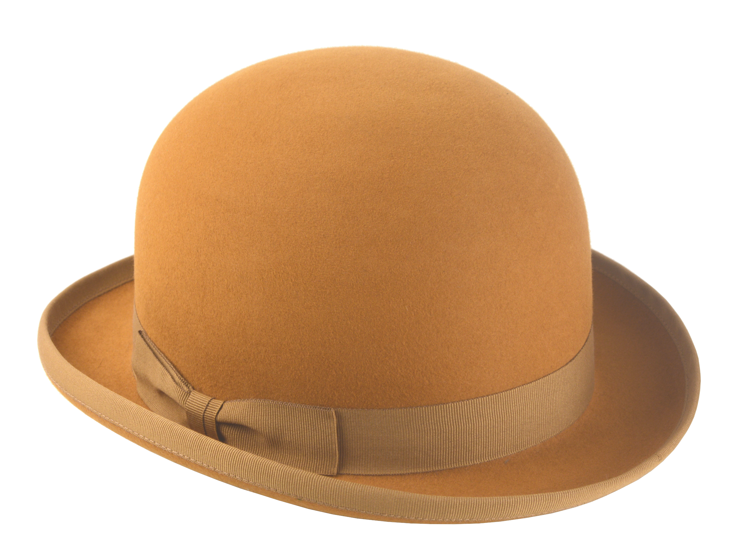 Men's Classic Bowler Hat | The COKE | Custom Handmade Hats Agnoulita Hats 3 | Bowler Hat, Burnt Orange, Rabbit fur felt, Round Crown