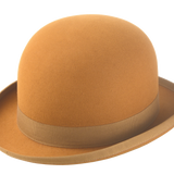 Men's Classic Bowler Hat | The COKE | Custom Handmade Hats Agnoulita Hats 4 | Bowler Hat, Burnt Orange, Rabbit fur felt, Round Crown