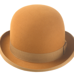 Men's Classic Bowler Hat | The COKE | Custom Handmade Hats Agnoulita Hats 6 | Bowler Hat, Burnt Orange, Rabbit fur felt, Round Crown