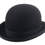 Classic Bowler Hat for Men | The COKE | Custom Handmade Hats Agnoulita Hats 4 | Black, Bowler Hat, Rabbit fur felt, Round Crown