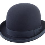 Classic Bowler Hat for Men | The COKE | Custom Handmade Hats Agnoulita Hats 1 | Bowler Hat, Dark Grey, Rabbit fur felt, Round Crown