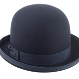 Classic Bowler Hat for Men | The COKE | Custom Handmade Hats Agnoulita Hats 3 | Bowler Hat, Dark Grey, Rabbit fur felt, Round Crown