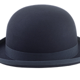 Classic Bowler Hat for Men | The COKE | Custom Handmade Hats Agnoulita Hats 5 | Bowler Hat, Dark Grey, Rabbit fur felt, Round Crown