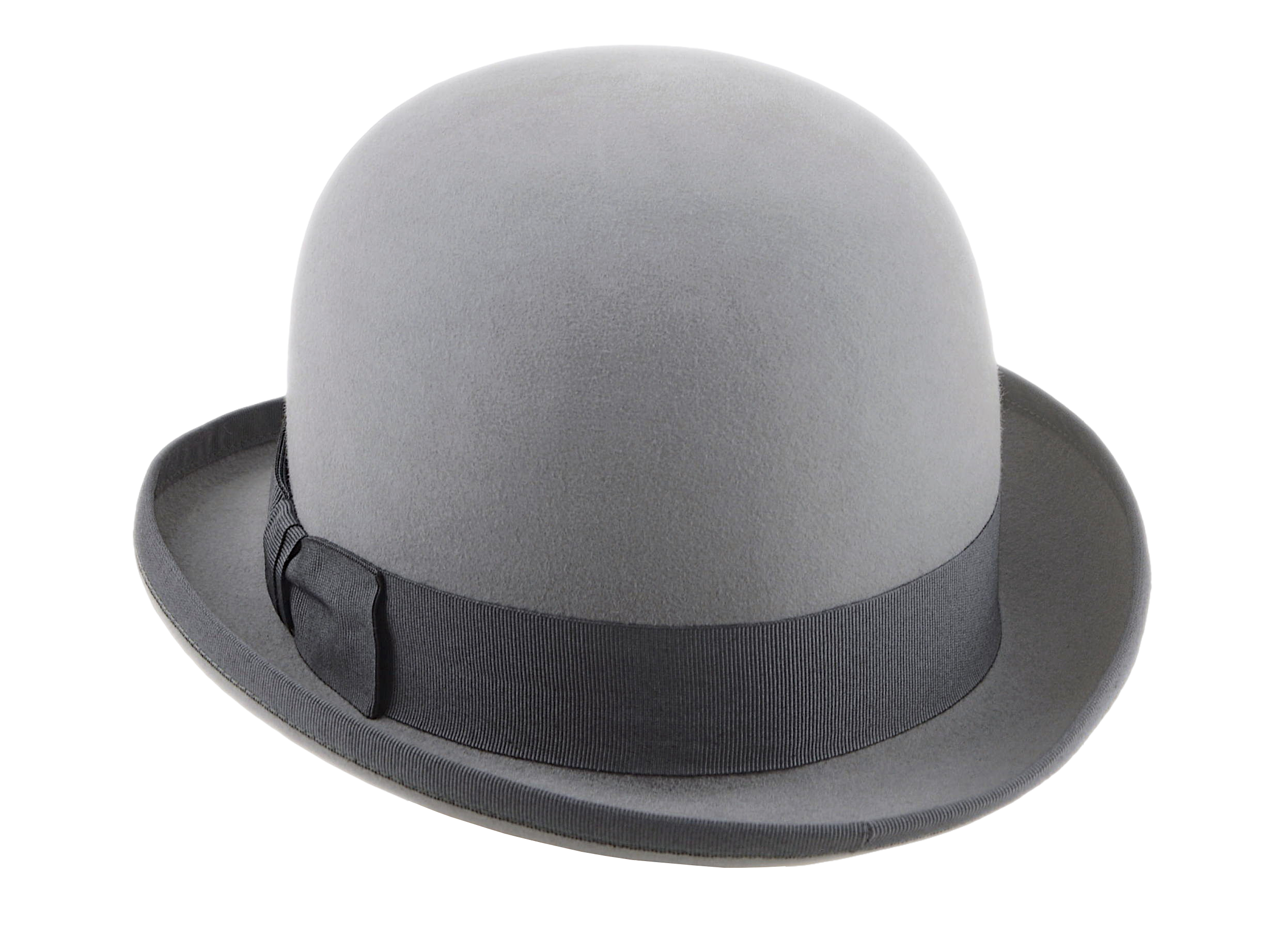Classic Bowler Hat | The COKE | Custom Handmade Hats Agnoulita Hats 3 | Bowler Hat, Pewter Grey, Rabbit fur felt, Round Crown