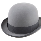 Classic Bowler Hat | The COKE | Custom Handmade Hats Agnoulita Hats 4 | Bowler Hat, Pewter Grey, Rabbit fur felt, Round Crown