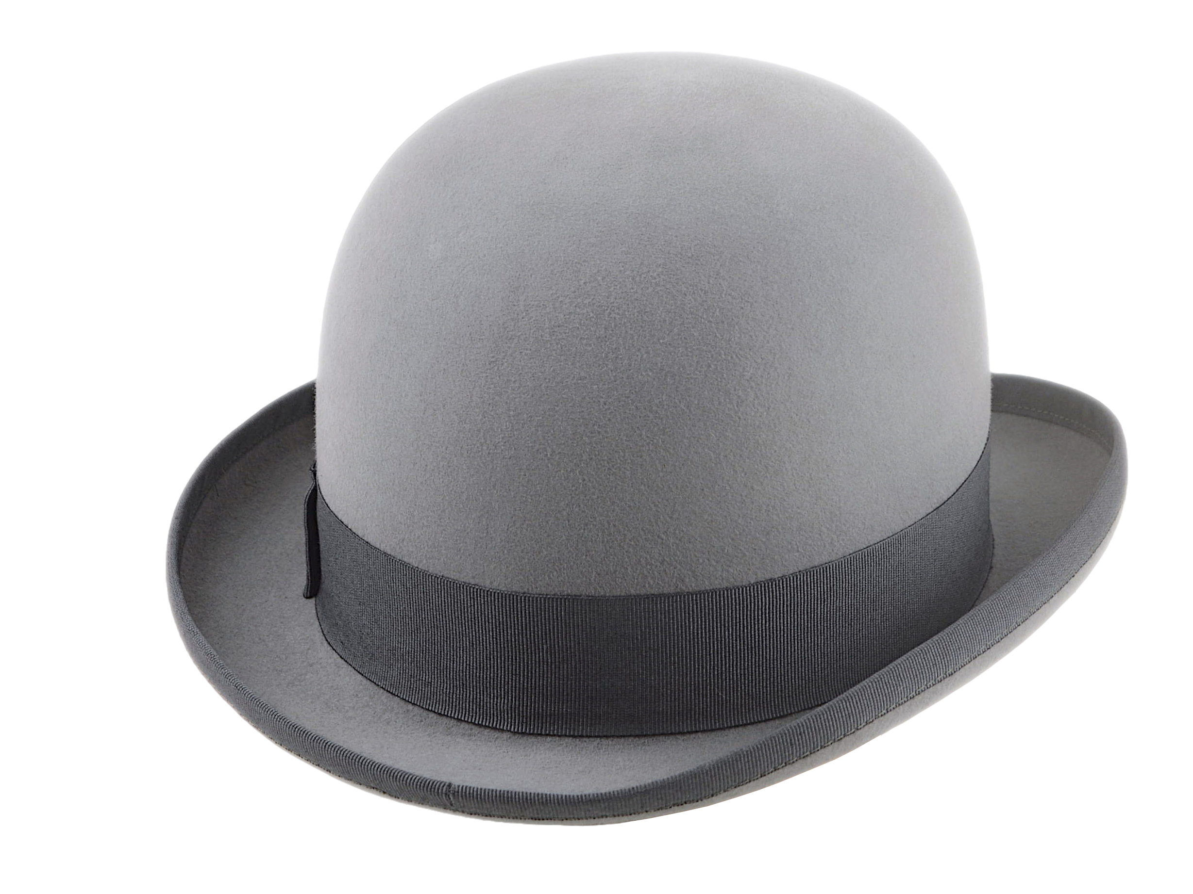 Classic Bowler Hat | The COKE | Custom Handmade Hats Agnoulita Hats 4 | Bowler Hat, Pewter Grey, Rabbit fur felt, Round Crown