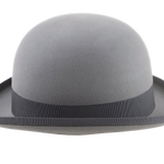 Classic Bowler Hat | The COKE | Custom Handmade Hats Agnoulita Hats 5 | Bowler Hat, Pewter Grey, Rabbit fur felt, Round Crown