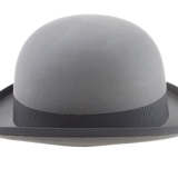 Classic Bowler Hat | The COKE | Custom Handmade Hats Agnoulita Hats 5 | Bowler Hat, Pewter Grey, Rabbit fur felt, Round Crown