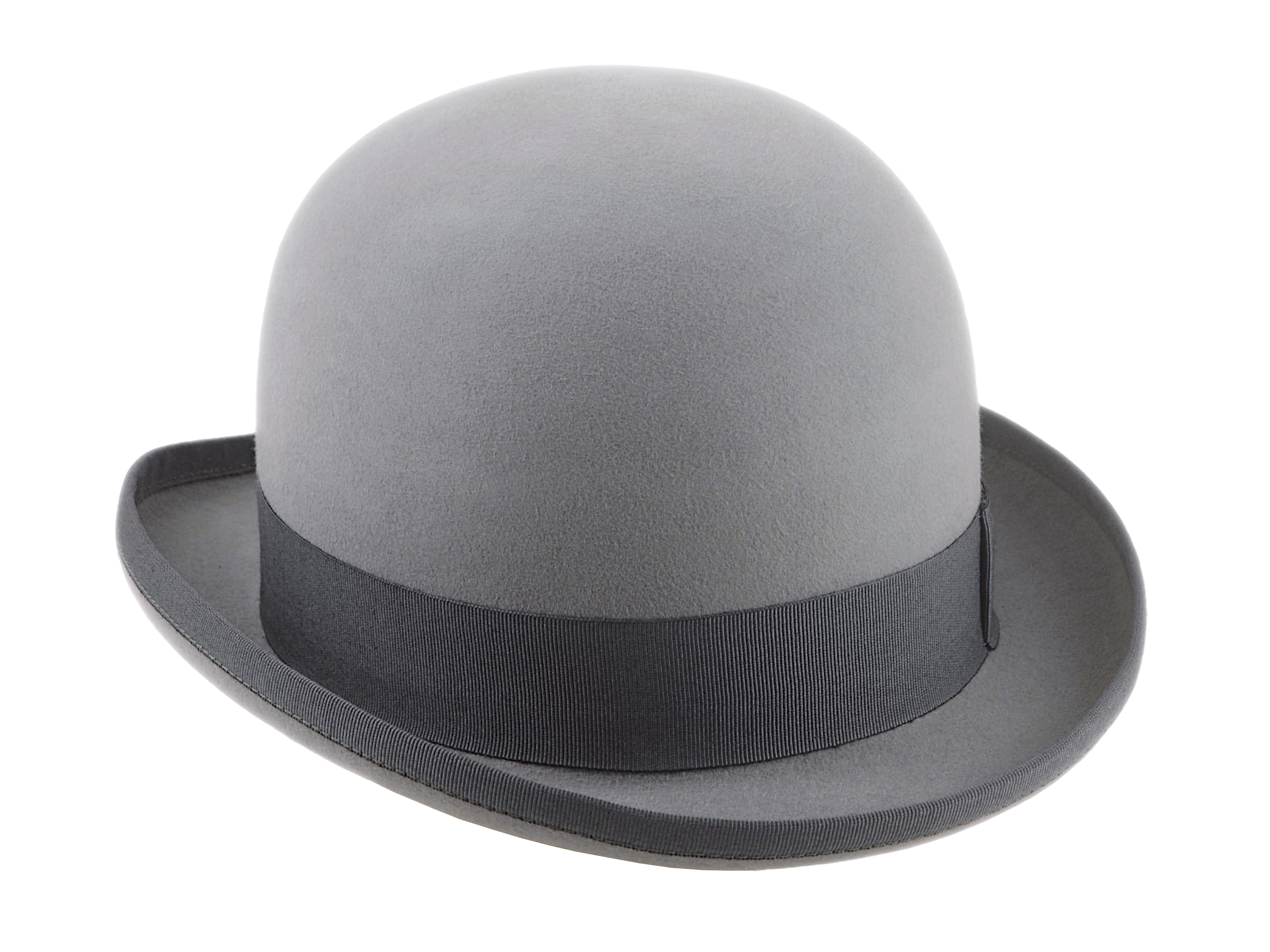 Classic Bowler Hat | The COKE | Custom Handmade Hats Agnoulita Hats 6 | Bowler Hat, Pewter Grey, Rabbit fur felt, Round Crown