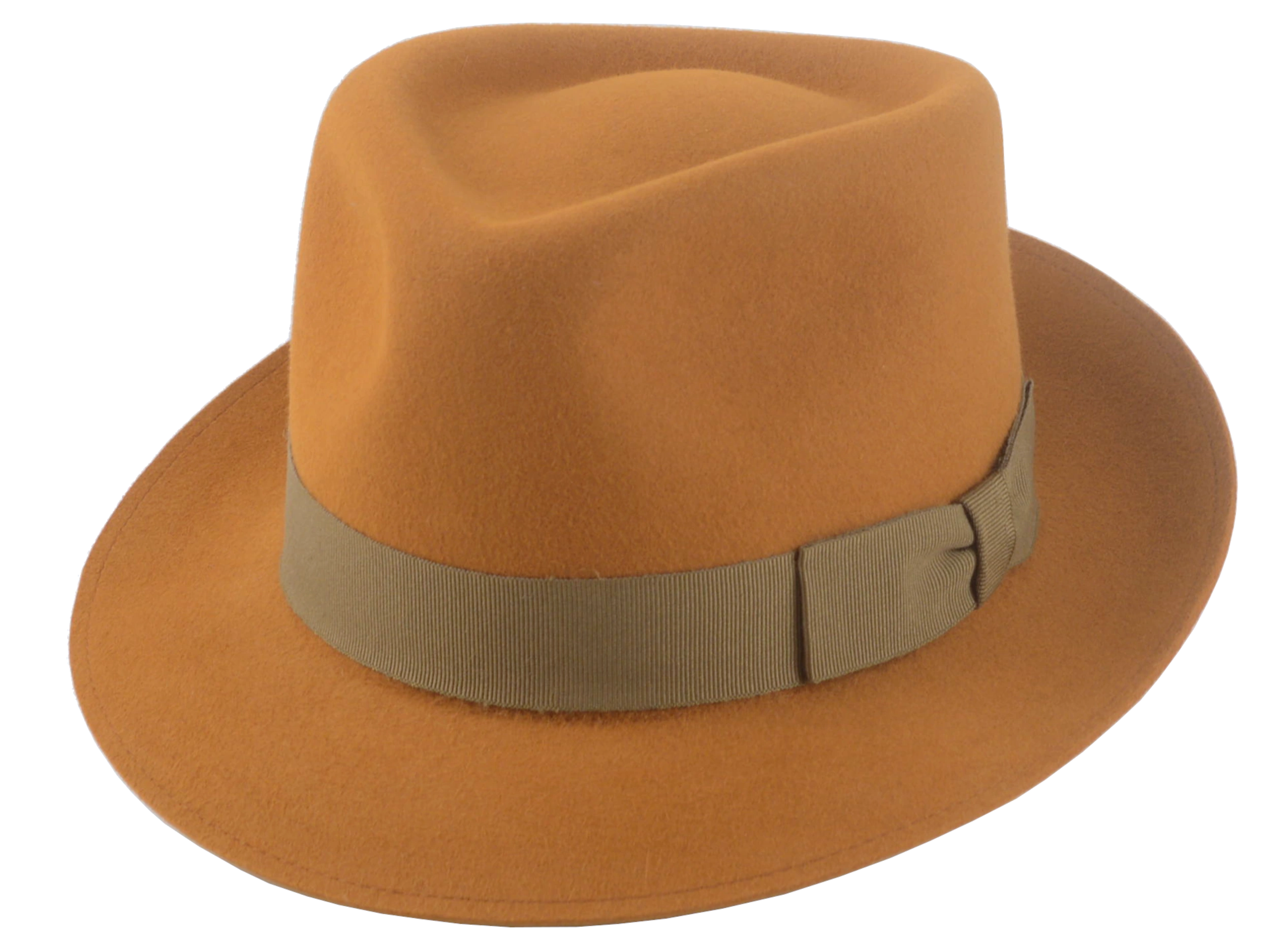 The Colombo - Ginger Premium Fur Felt Trilby Fedora Hat  For Men or Women | Agnoulita Quality Custom Hats 1