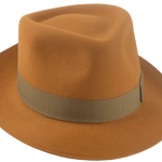 The Colombo - Ginger Premium Fur Felt Trilby Fedora Hat  For Men or Women | Agnoulita Quality Custom Hats 6