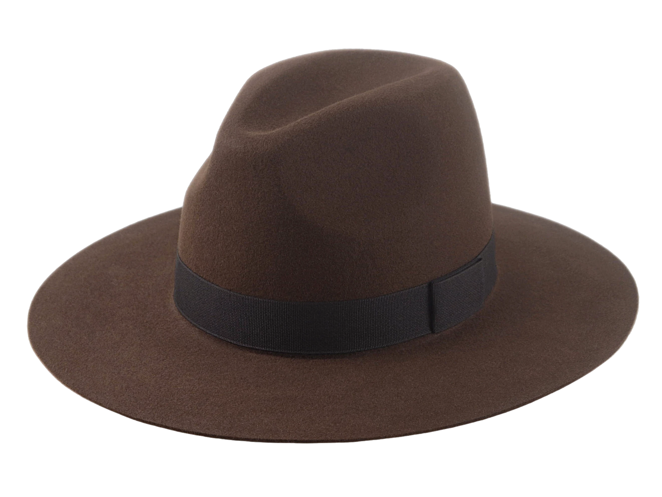 Wide Brim Fedora | The CROWN | Custom Handmade Hats Agnoulita Hats 1 | Brown, Rabbit fur felt, Teardrop, Wide Brim Fedora