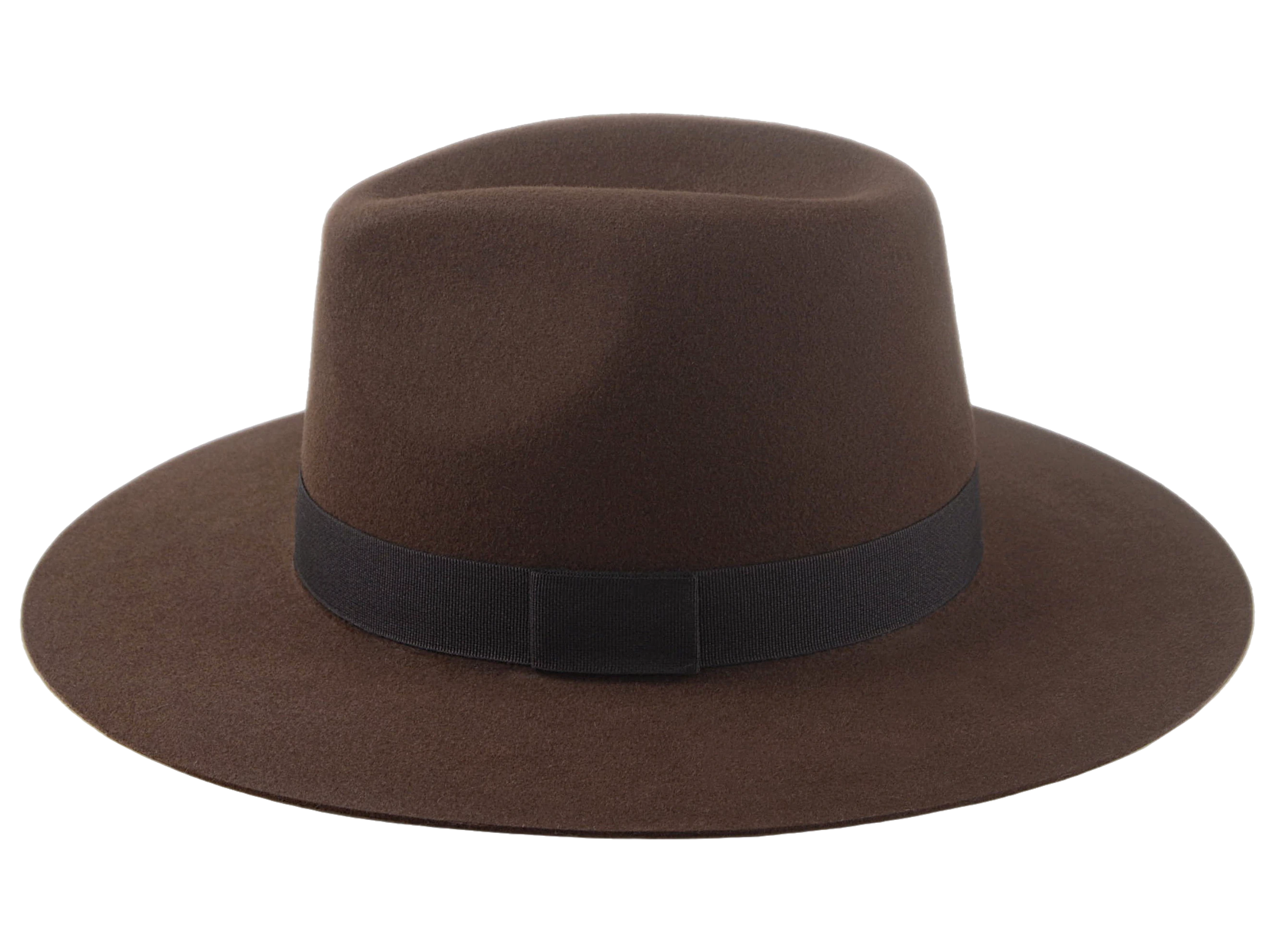 Wide Brim Fedora | The CROWN | Custom Handmade Hats Agnoulita Hats 2 | Brown, Rabbit fur felt, Teardrop, Wide Brim Fedora