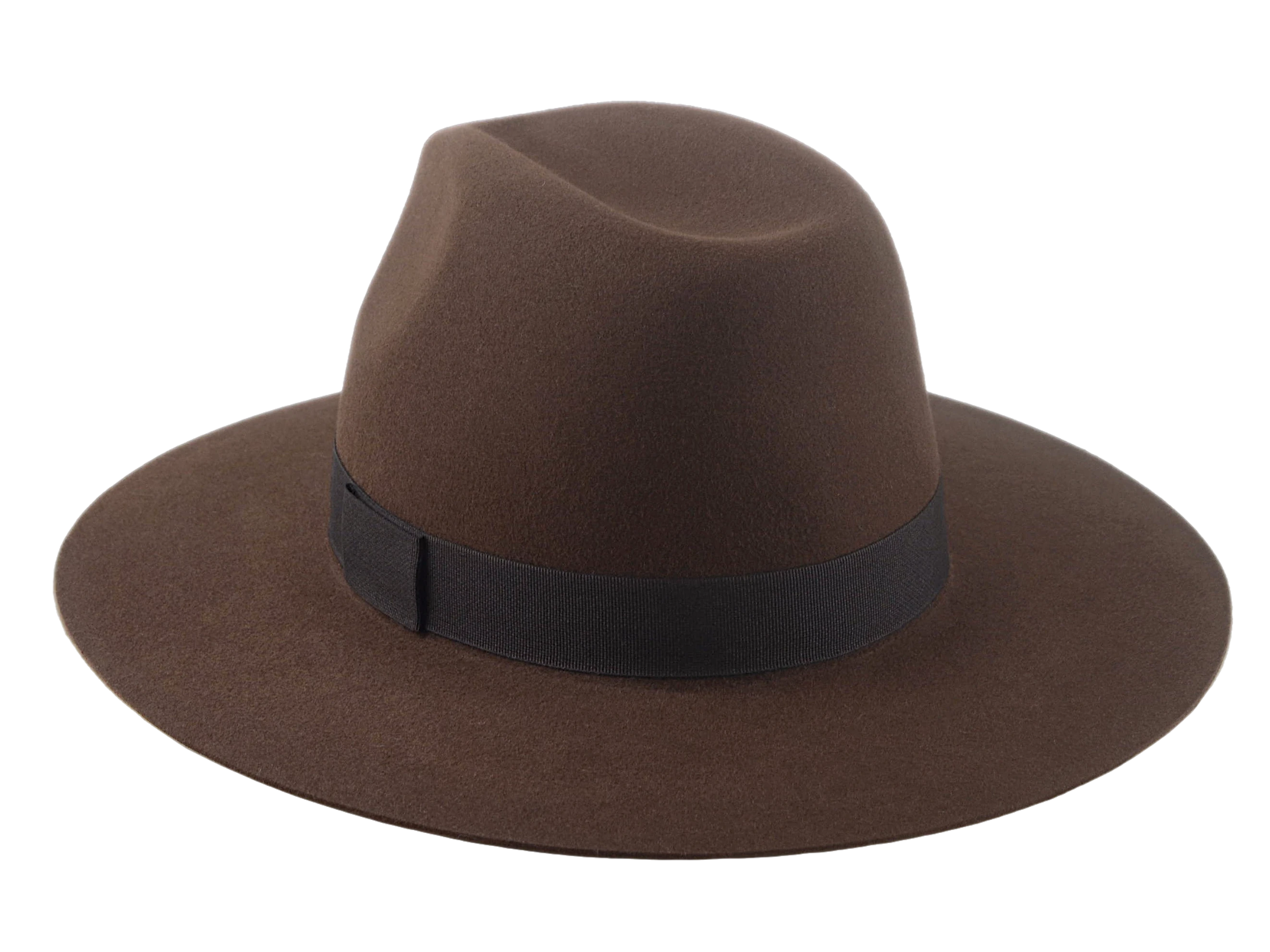 Wide Brim Fedora | The CROWN | Custom Handmade Hats Agnoulita Hats 3 | Brown, Rabbit fur felt, Teardrop, Wide Brim Fedora