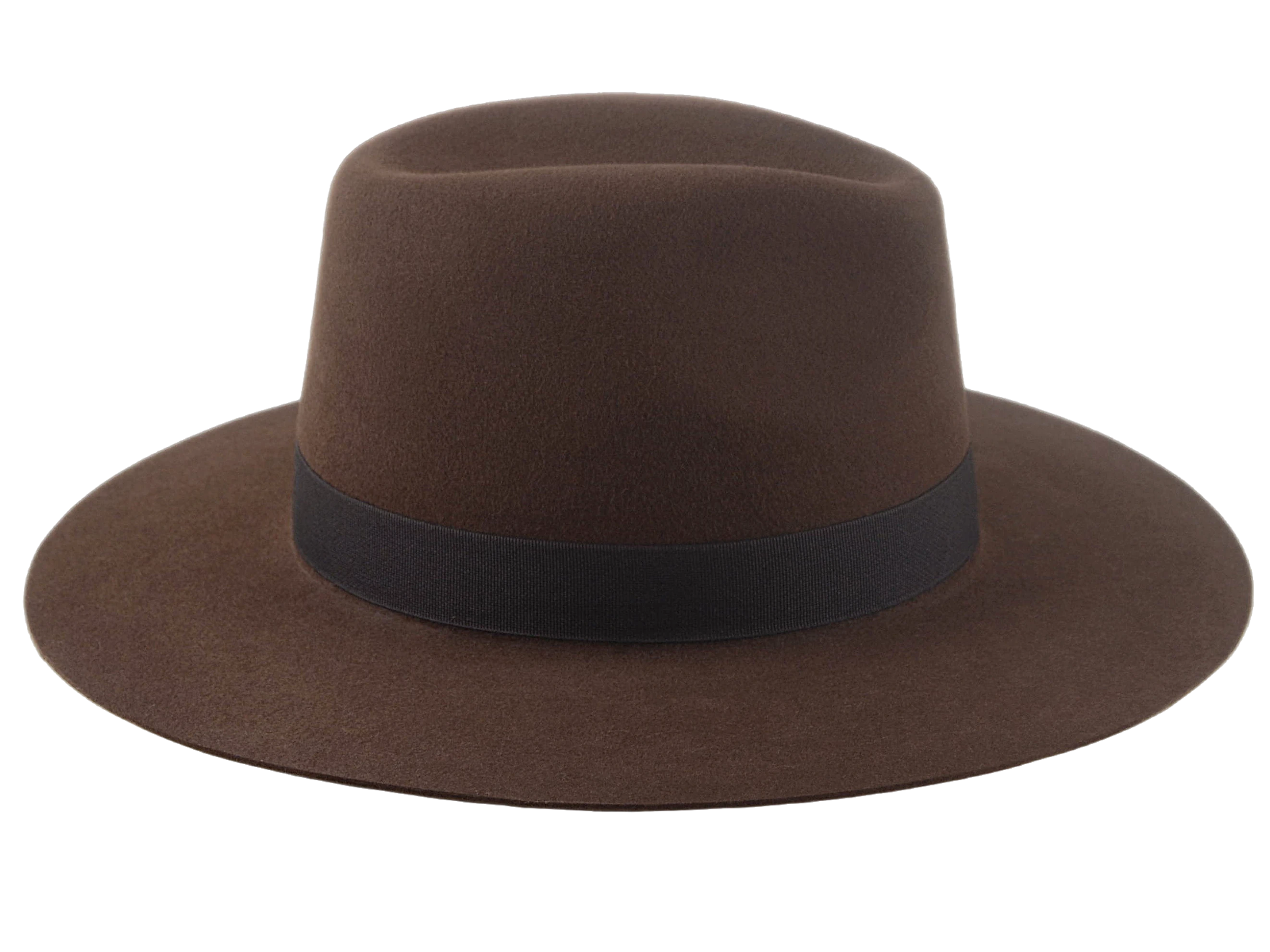 Wide Brim Fedora | The CROWN | Custom Handmade Hats Agnoulita Hats 5 | Brown, Rabbit fur felt, Teardrop, Wide Brim Fedora
