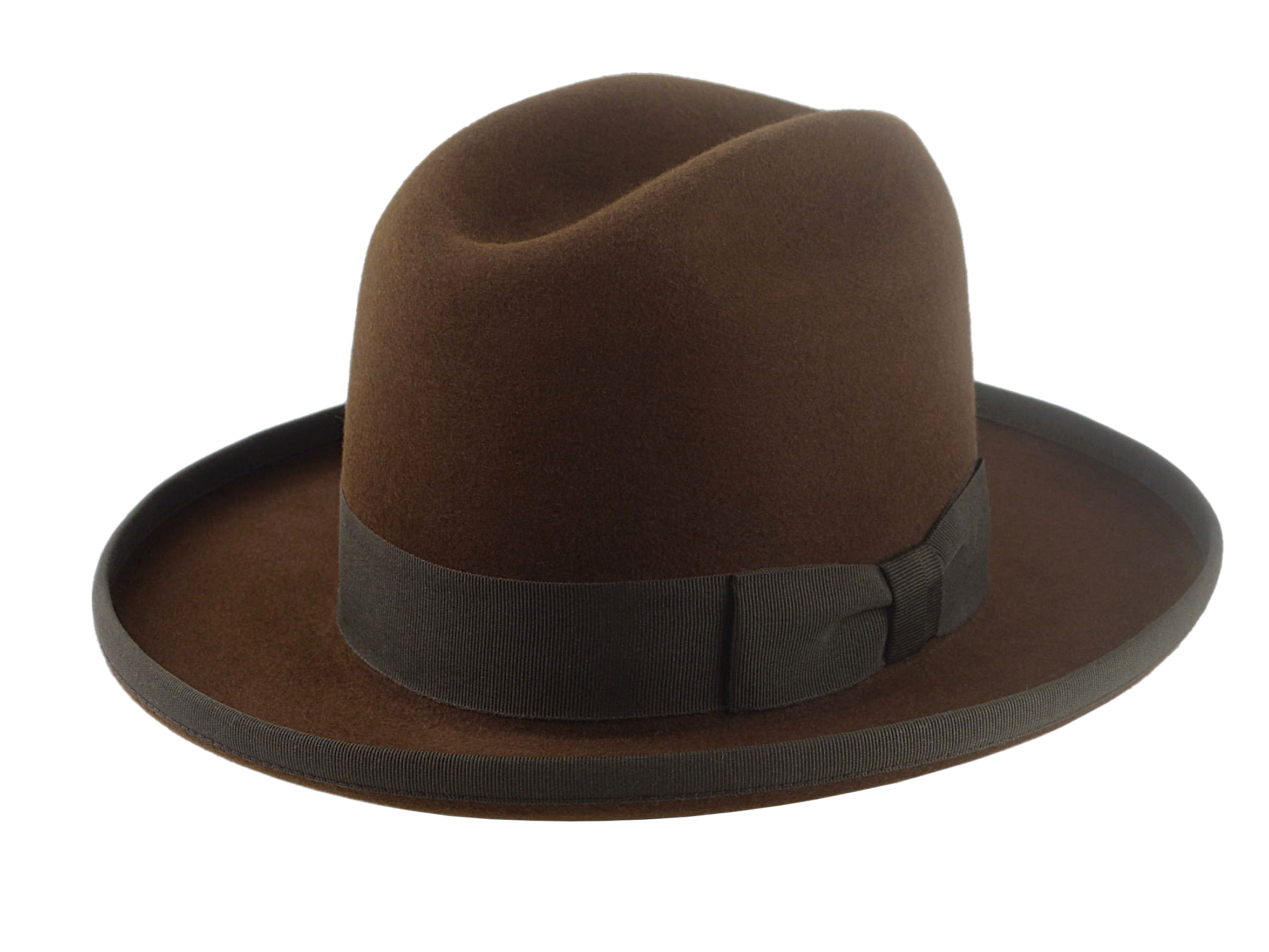 Cattleman Crown Fedora | The DAKOTA | Custom Handmade Hats Agnoulita Hats 1 | Brown, Cattleman, Rabbit fur felt, Western Style