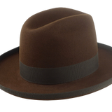 Cattleman Crown Fedora | The DAKOTA | Custom Handmade Hats Agnoulita Hats 4 | Brown, Cattleman, Rabbit fur felt, Western Style