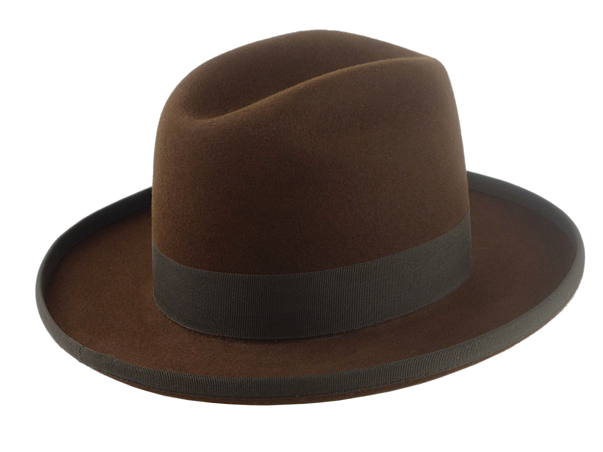 Cattleman Crown Fedora | The DAKOTA | Custom Handmade Hats Agnoulita Hats 4 | Brown, Cattleman, Rabbit fur felt, Western Style