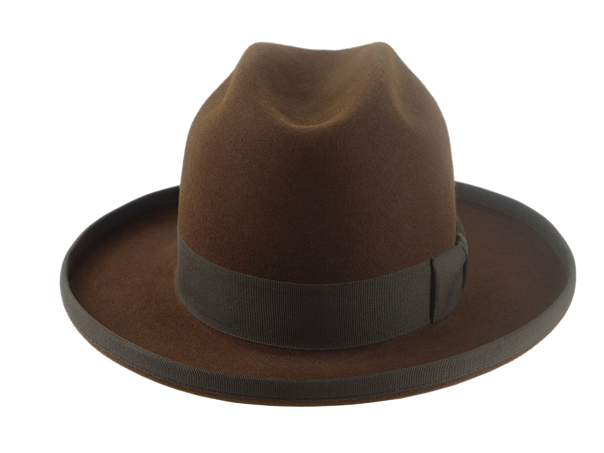 Cattleman Crown Fedora | The DAKOTA | Custom Handmade Hats Agnoulita Hats 6 | Brown, Cattleman, Rabbit fur felt, Western Style