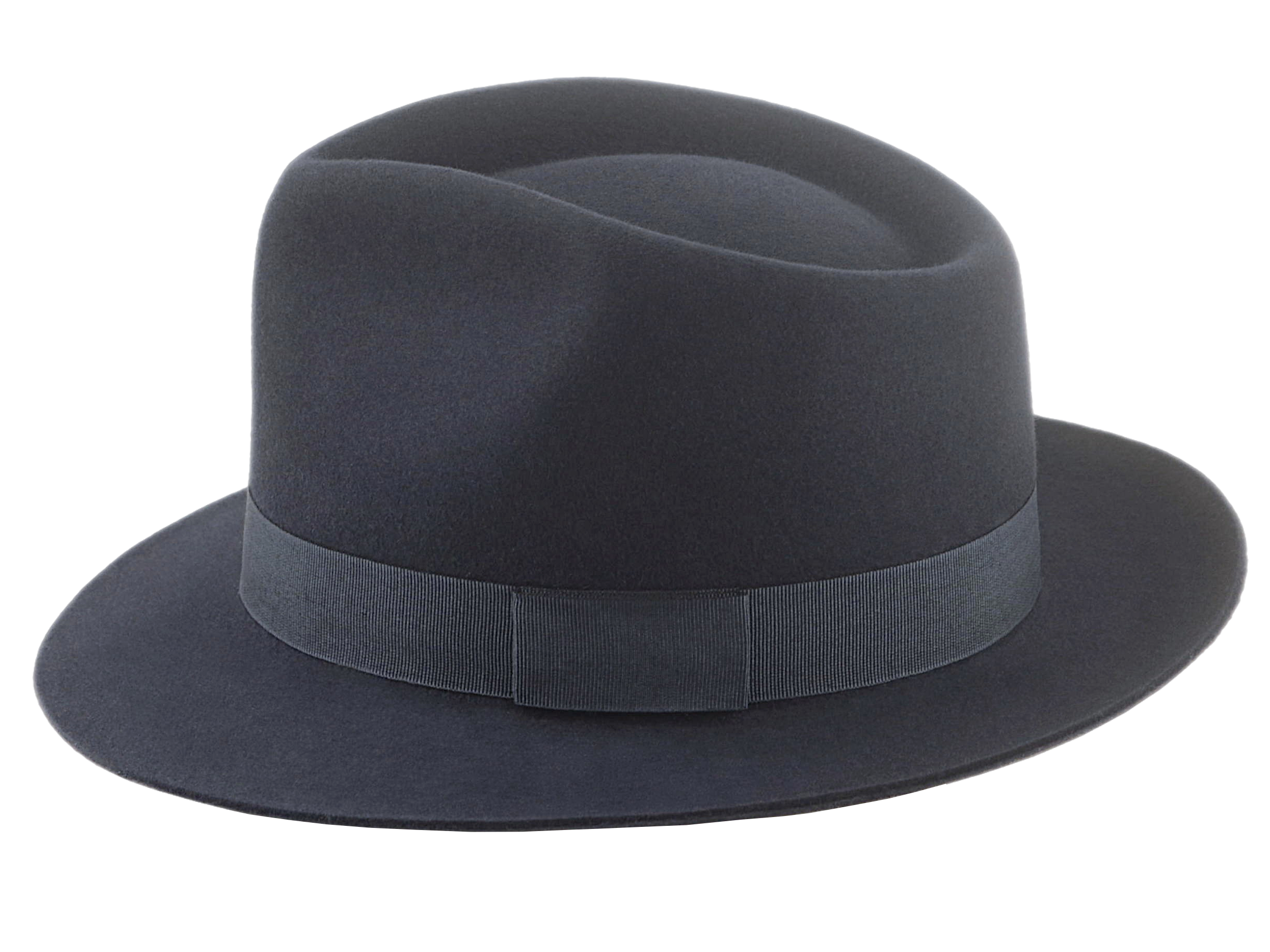 Classic Teardrop Fedora | The DIPLOMAT | Custom Handmade Hats Agnoulita Hats 2 | Dark Grey, Rabbit fur felt, Teardrop, Unisex Fedora