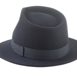 Classic Teardrop Fedora | The DIPLOMAT | Custom Handmade Hats Agnoulita Hats 3 | Dark Grey, Rabbit fur felt, Teardrop, Unisex Fedora