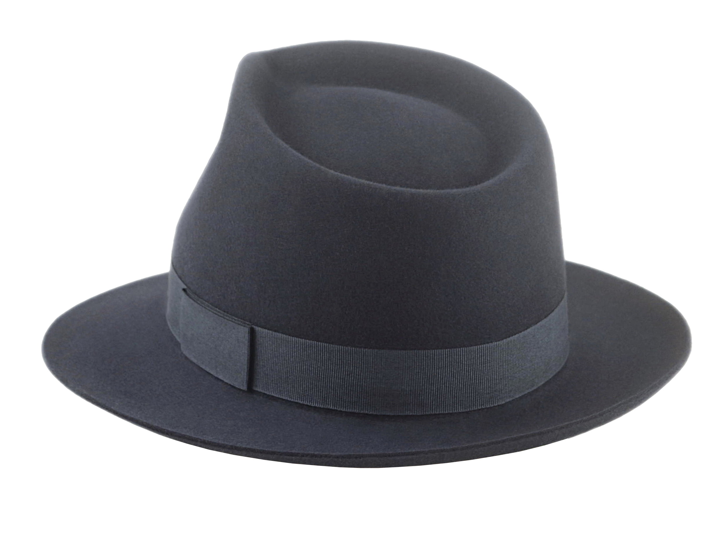 Classic Teardrop Fedora | The DIPLOMAT | Custom Handmade Hats Agnoulita Hats 3 | Dark Grey, Rabbit fur felt, Teardrop, Unisex Fedora
