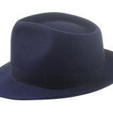 Classic Teardrop Fedora | The DIPLOMAT | Custom Handmade Hats Agnoulita Hats 2 | Center-dent, Rabbit fur felt, Sky Blue, Unisex Fedora