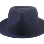 Classic Teardrop Fedora | The DIPLOMAT | Custom Handmade Hats Agnoulita Hats 6 | Center-dent, Rabbit fur felt, Sky Blue, Unisex Fedora
