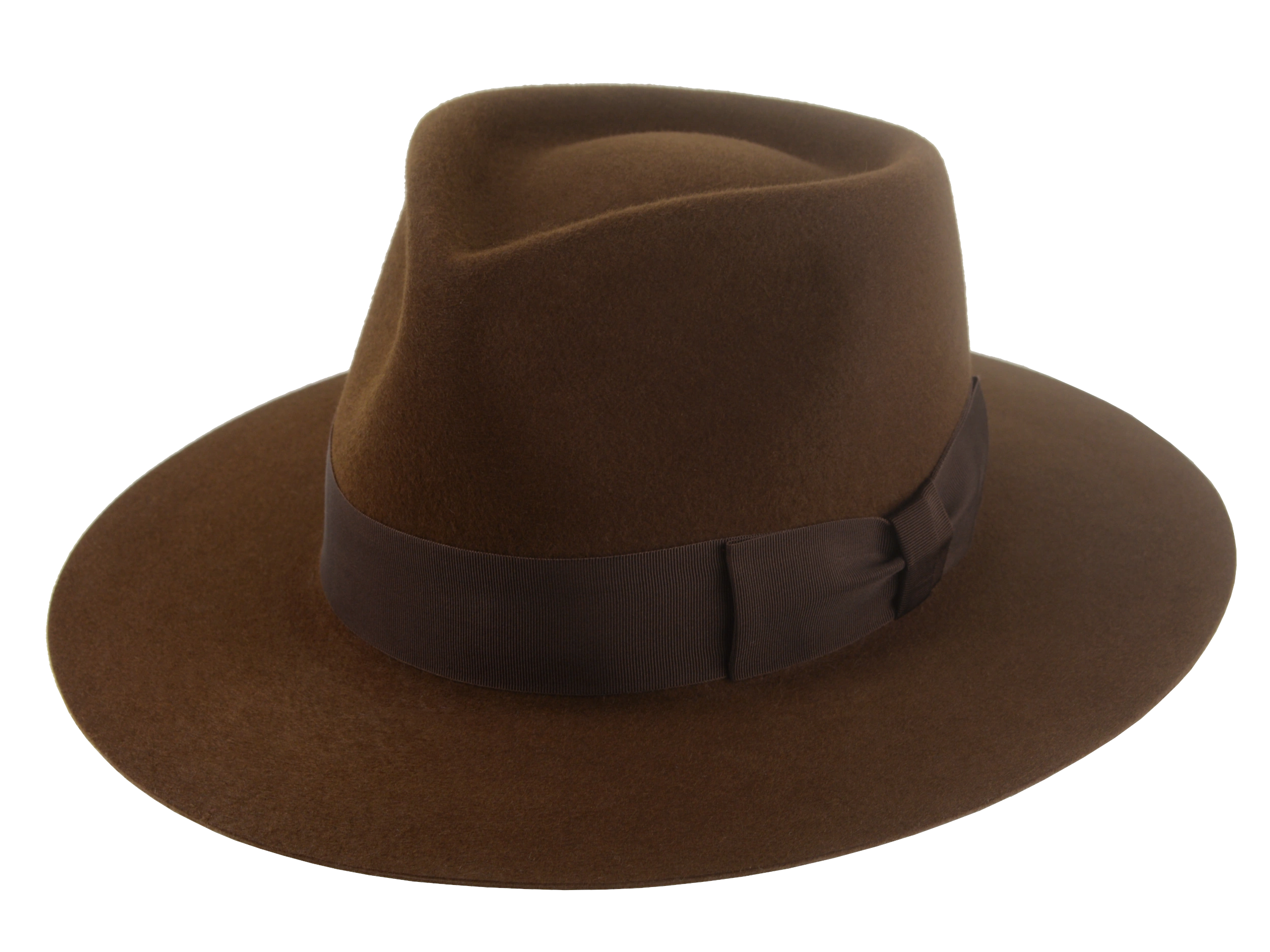 The Discoverer: Frontal view highlighting the hat's overall design and umber brown color | Agnoulita Hats