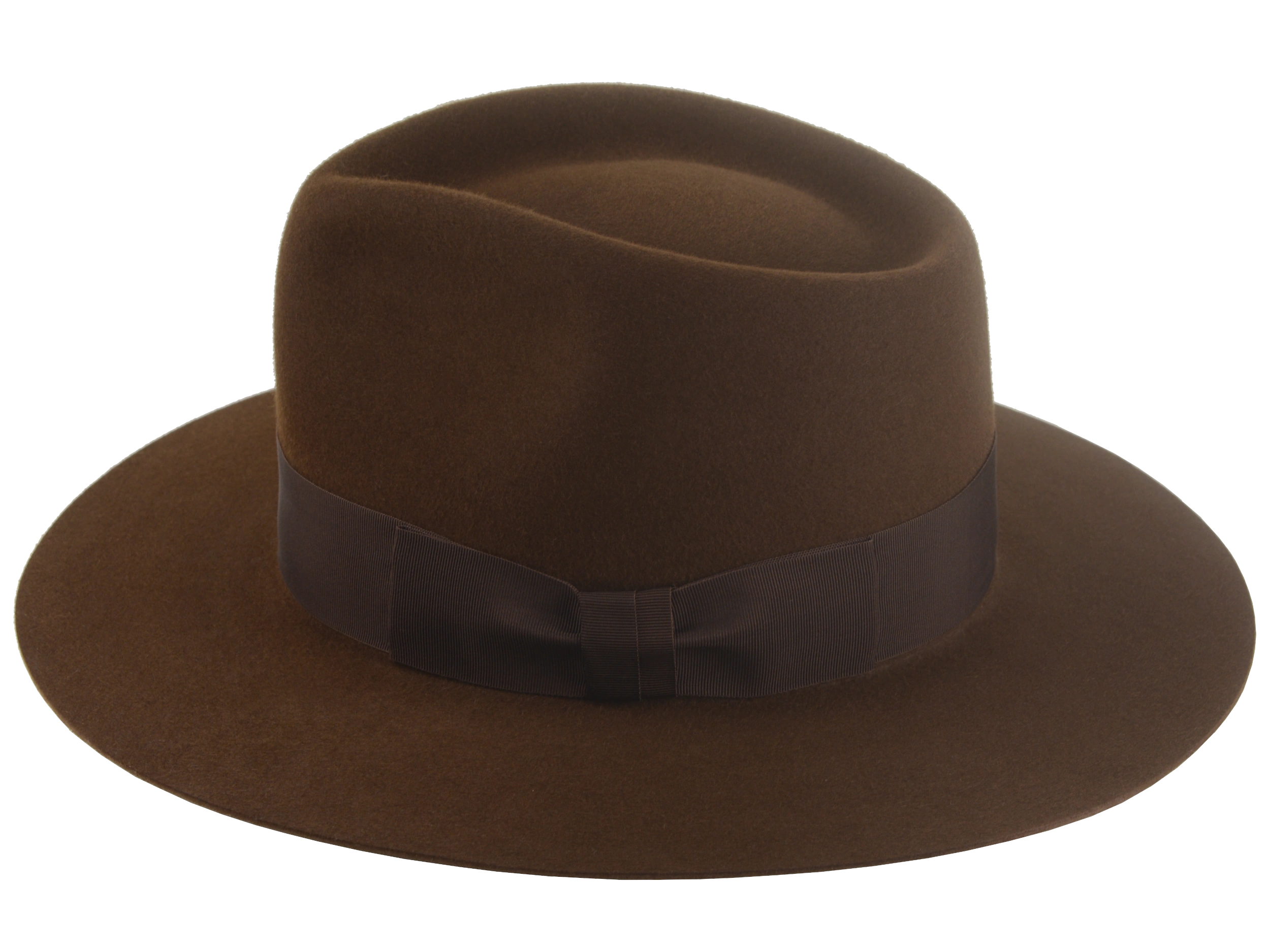 The Discoverer: Highlighting the 1 1/2" pecan grosgrain ribbon hatband for a classic look | Agnoulita Hats