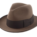 Retro Style Fedora For Men | The DOGAL | Custom Handmade Hats Agnoulita Hats 1 | Brown, Center-dent, Men's Fedora, Rabbit fur felt