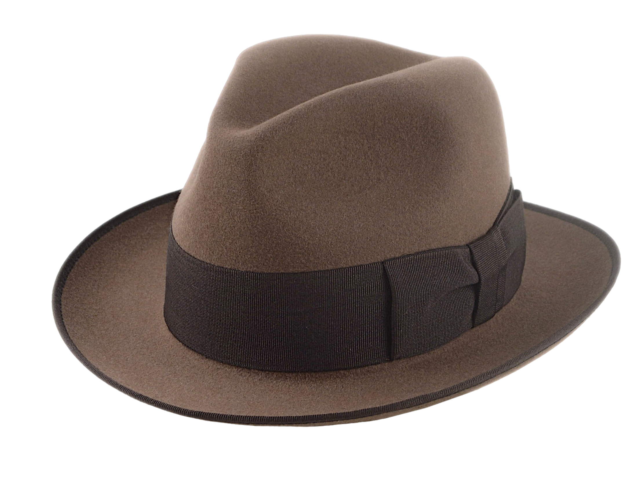 Retro Style Fedora For Men | The DOGAL | Custom Handmade Hats Agnoulita Hats 1 | Brown, Center-dent, Men's Fedora, Rabbit fur felt
