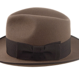Retro Style Fedora For Men | The DOGAL | Custom Handmade Hats Agnoulita Hats 2 | Brown, Center-dent, Men's Fedora, Rabbit fur felt
