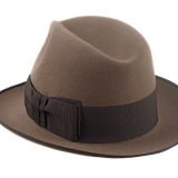 Retro Style Fedora For Men | The DOGAL | Custom Handmade Hats Agnoulita Hats 3 | Brown, Center-dent, Men's Fedora, Rabbit fur felt