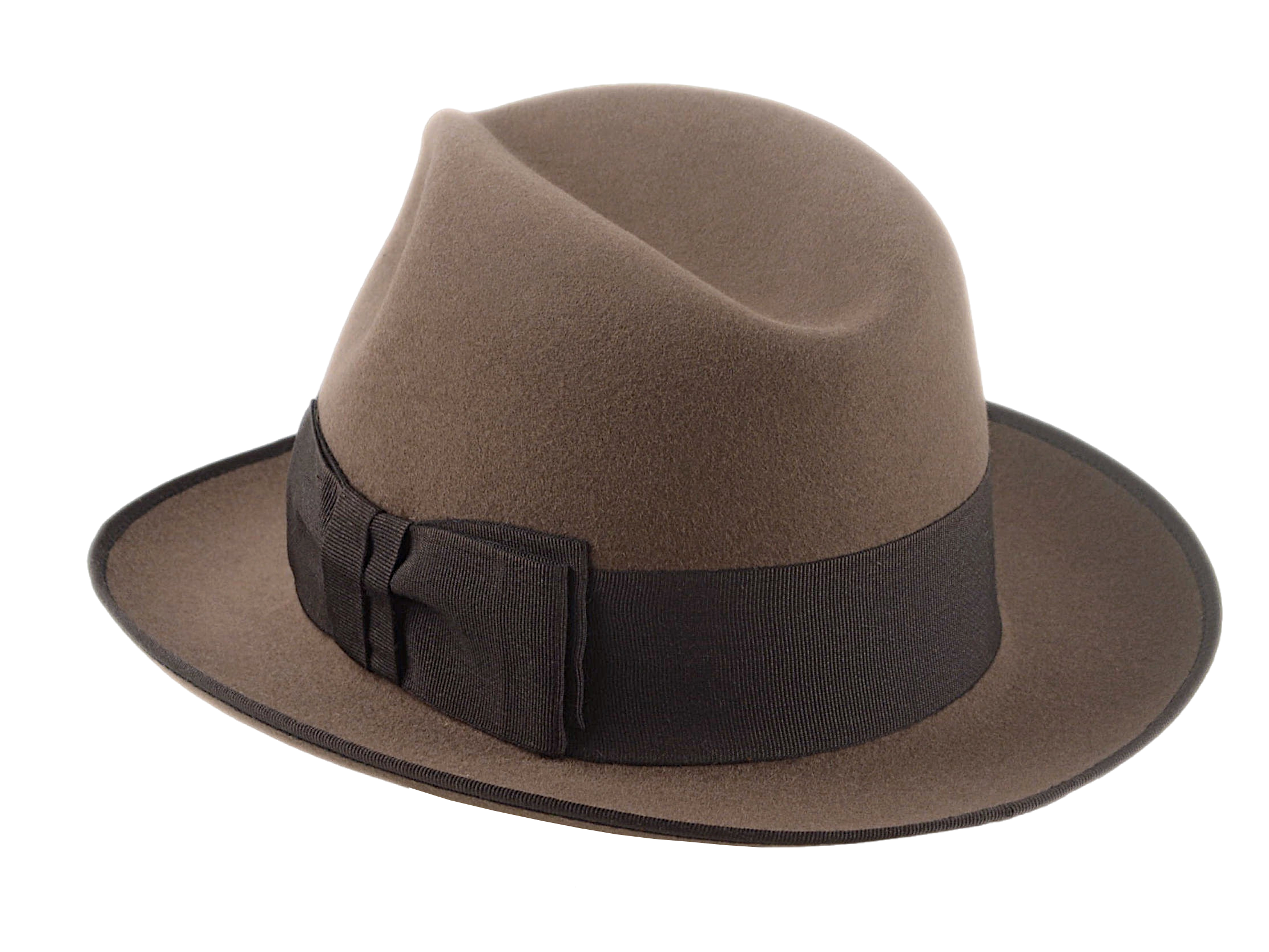 Retro Style Fedora For Men | The DOGAL | Custom Handmade Hats Agnoulita Hats 3 | Brown, Center-dent, Men's Fedora, Rabbit fur felt