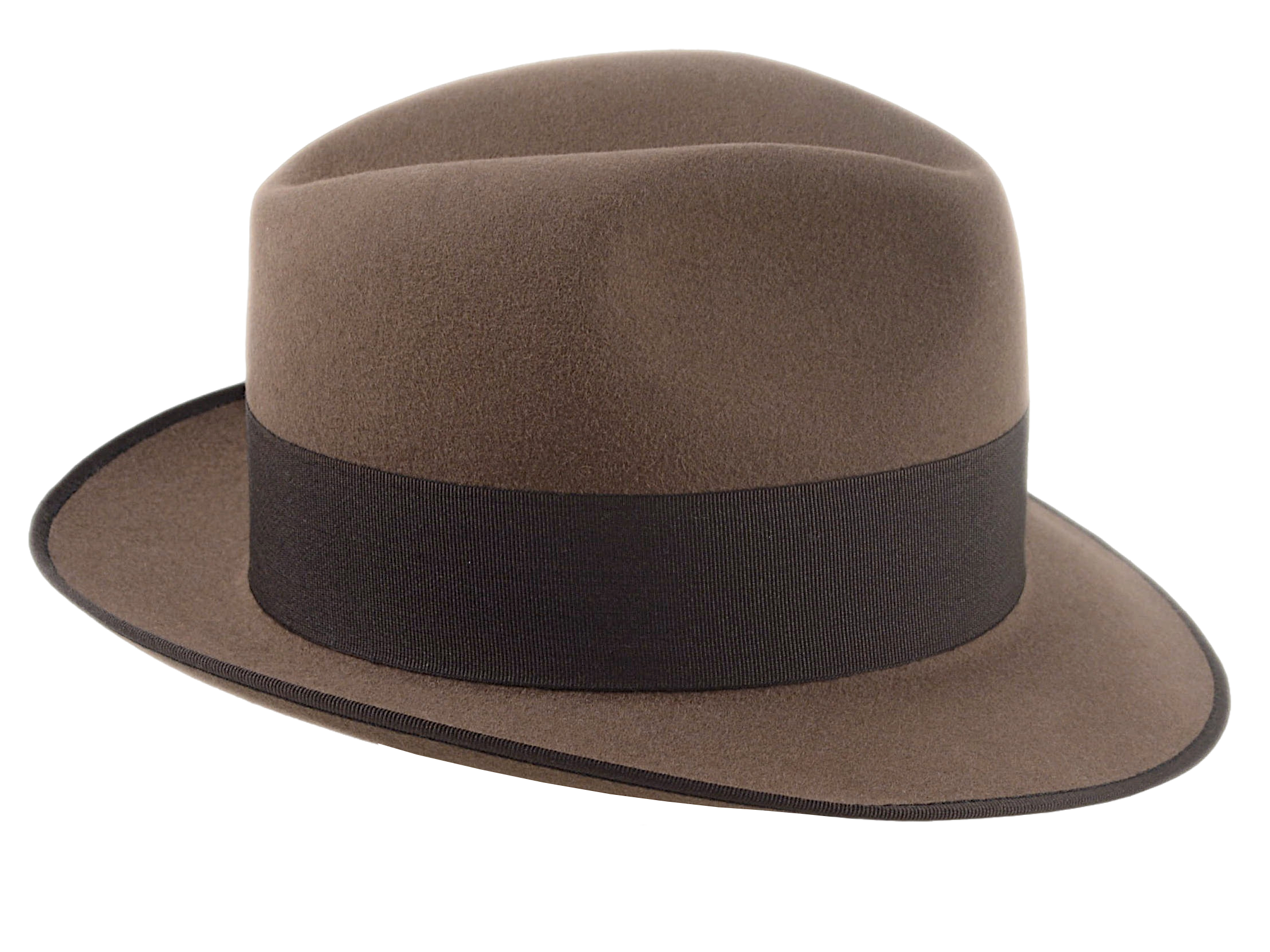 Retro Style Fedora For Men | The DOGAL | Custom Handmade Hats Agnoulita Hats 5 | Brown, Center-dent, Men's Fedora, Rabbit fur felt