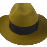 The Dover Fedora: front view featuring the rich mustard color and elegant design | Agnoulita Hats