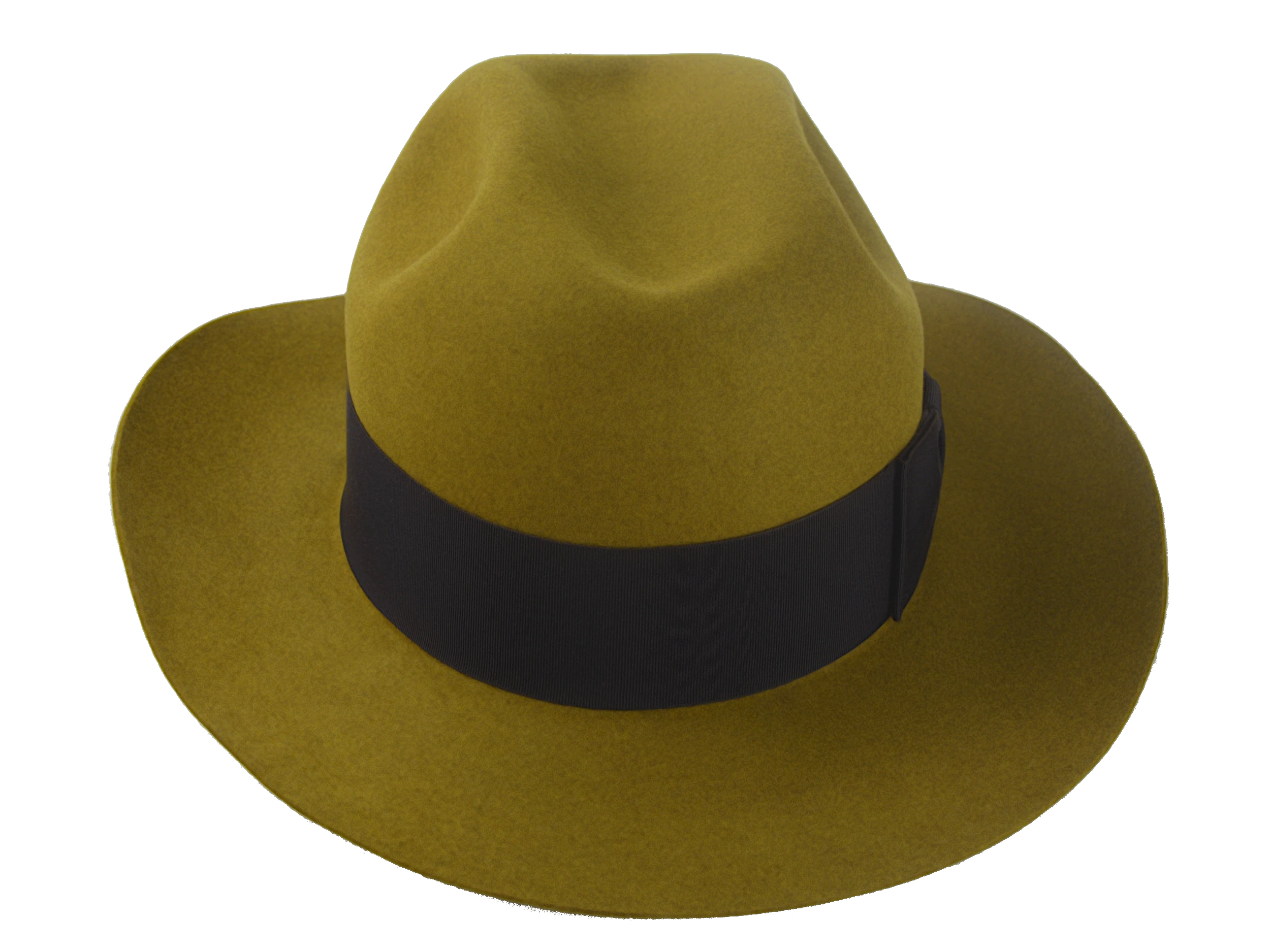 The Dover Fedora: front view featuring the rich mustard color and elegant design | Agnoulita Hats