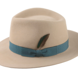 Men's Fedora | The DRAKE | Custom Handmade Hats Agnoulita Hats 2 | Camel, Men's Fedora, Rabbit fur felt, Teardrop