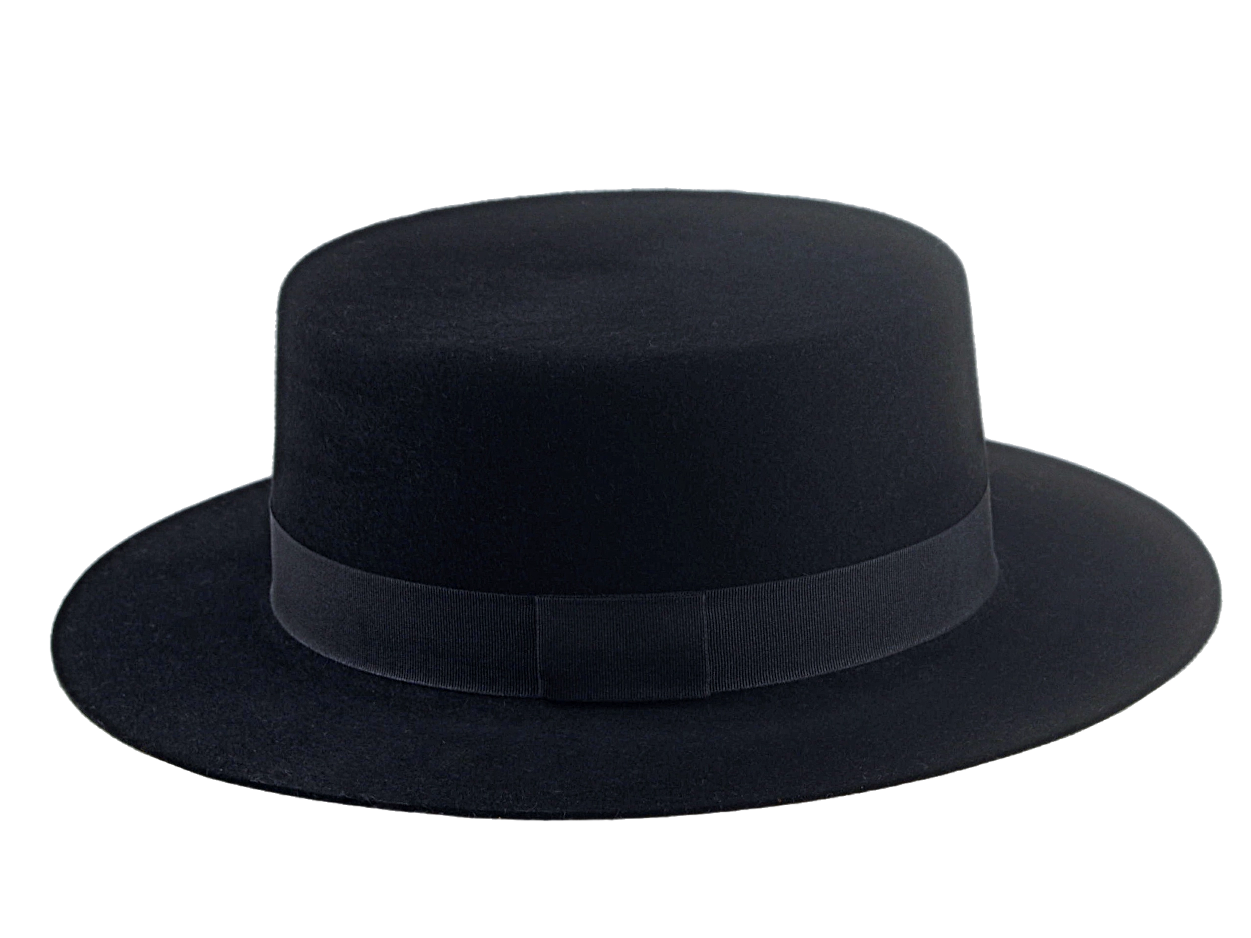 The Drover: Focus on the elegant 1 1/4" grosgrain ribbon hatband, adding a classic touch | Agnoulita Hats