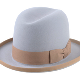 Homburg Fedora Hat For Men | The EARL | Custom Handmade Hats Agnoulita Hats 1 | Grey, Homburg Fedora, Rabbit fur felt, Single-crease