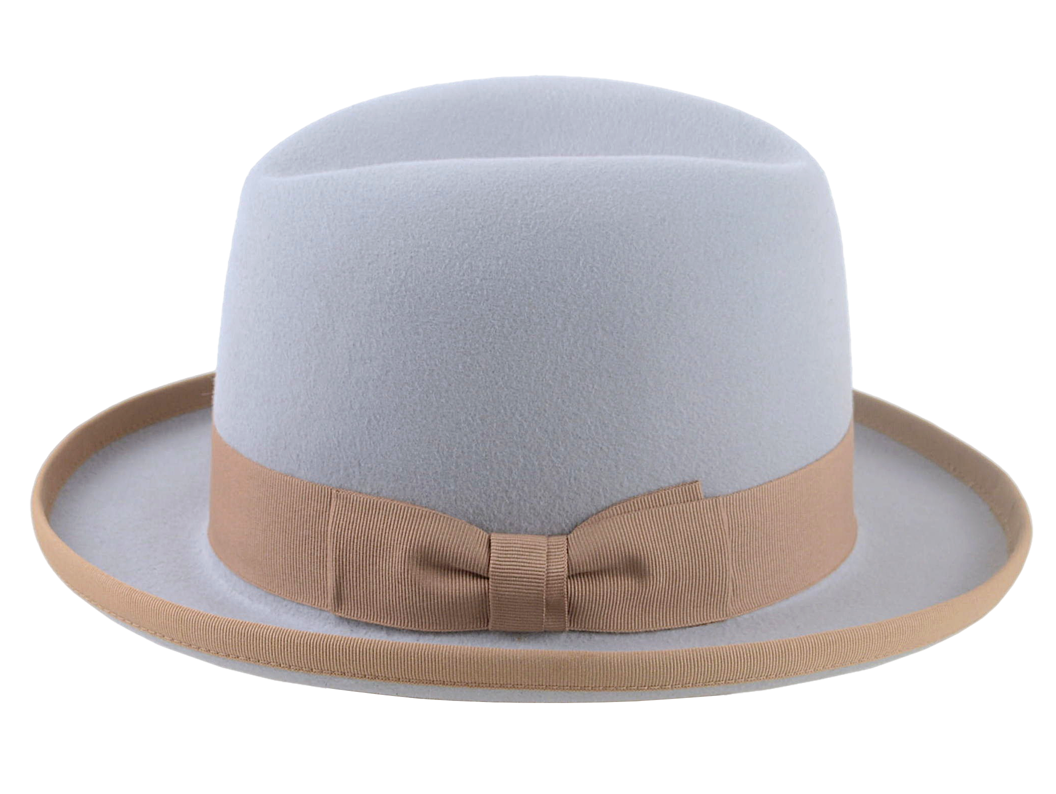 Homburg Fedora Hat For Men | The EARL | Custom Handmade Hats Agnoulita Hats 2 | Grey, Homburg Fedora, Rabbit fur felt, Single-crease
