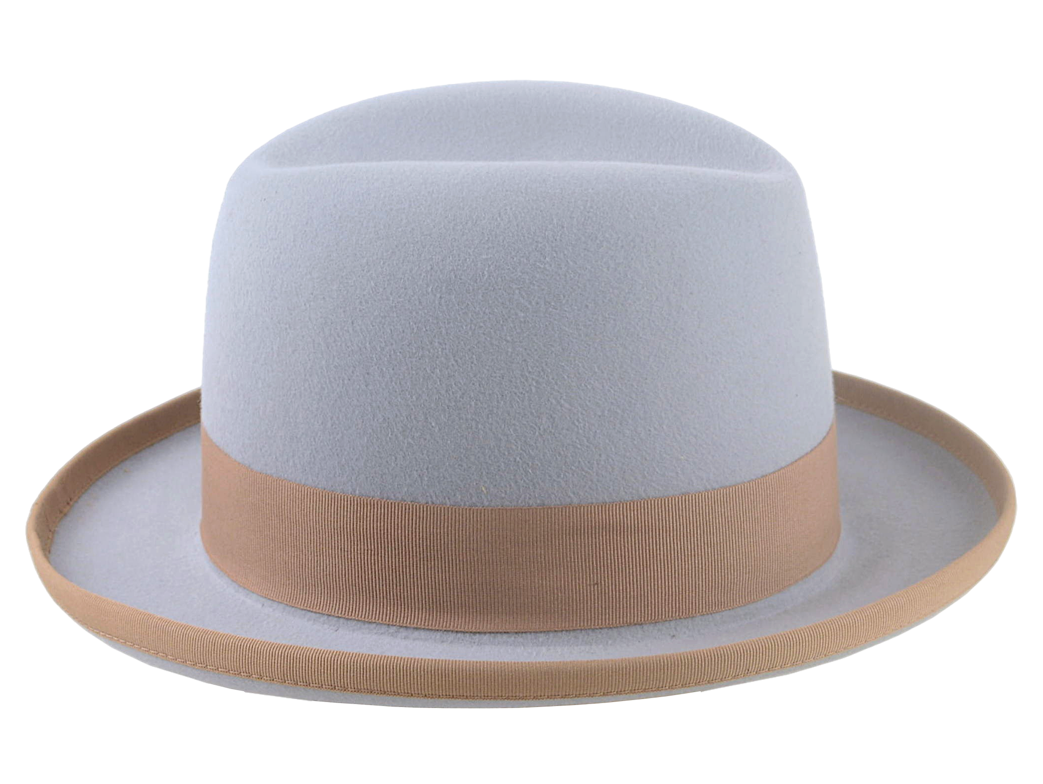 Homburg Fedora Hat For Men | The EARL | Custom Handmade Hats Agnoulita Hats 5 | Grey, Homburg Fedora, Rabbit fur felt, Single-crease